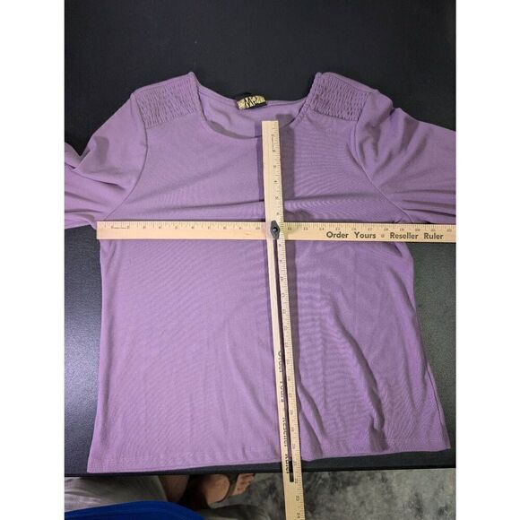 W5 Elastic Detail Top Purple Size X Large - Picture 5 of 5